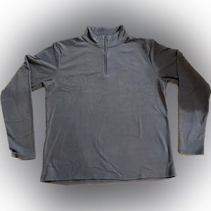 MENs MICRO FLEECE GRAY QTR HALF ZIP PULLOVER SWEATER SHIRT SWEATSHIRT 2XL SOFT